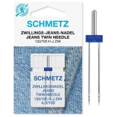 Двойная игла  для джинсы SCHMETZ 130/705 H-J ZWI 4,0