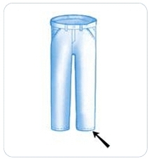Приспособление UMA-142 для двойного подворота низа джинсов и брюк, для работы по кругу