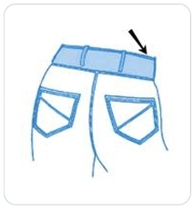 Приспособление UMA-118-A для сложения двух лент с подгибкой краев с кантом, пояс женских брюк/джинсов