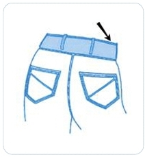 Приспособление UMA-118-L для сложения двух лент с подгибкой краев, пояс женских брюк/джинсов