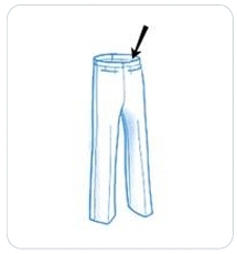 Приспособление UMA-165-A для сложения вчетверо ленты с втачиванием канта, пояс брюк