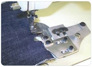 Приспособление UMA-160 для подворота двух полотен, ширинка джинсов и брюк
