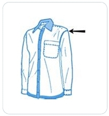 Приспособление UMA-184 для фигурного подворота, плечевой шов рубашки