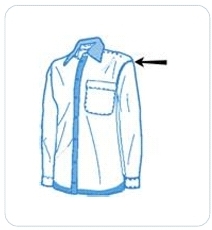Приспособление UMA-187 для фигурного подворота, плечевой шов рубашки