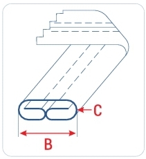 Приспособление UMA-124 для сложения ленты или бейки с двойной подгибкой краев в стык, шлевка/лампас