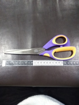 Ножницы эргономичные с силиконовыми ручками GL-203/9+1/2"/245 см