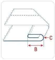 Приспособление UMA-169 22 мм для подворота в два раза в чистый край