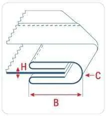 Приспособление UMA-285 28-7 мм для сложения вчетверо ленты