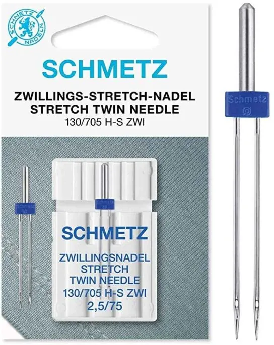 Двойная игла для трикотажа SCHMETZ 130/705 H-S ZWI 2,5 №75