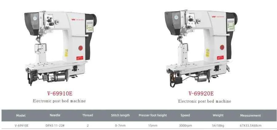 Колонковая одноигольная электронная швейная машина VMA V-69910E