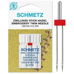 Двойная игла для вышивания SCHMETZ 130/705 H-E ZWI 3,0