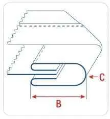 Приспособление UMA-153 40-12 для сложения ленты вчетверо, обработка края