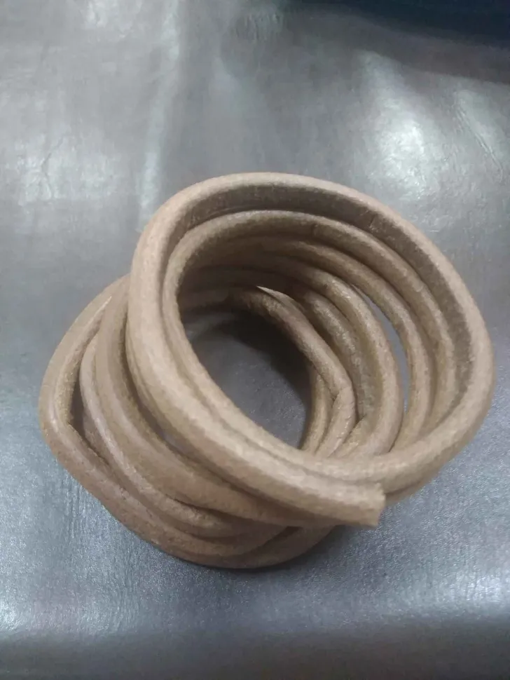 Ремень кожаный круглый 8 мм для промышленных машин, Тавань