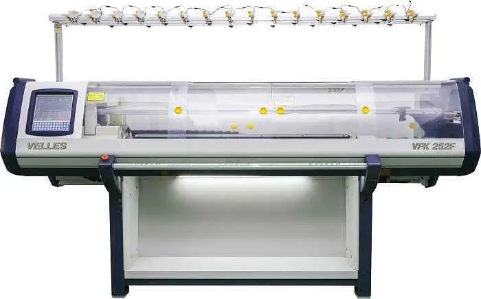 Плосковязальная компьютеризированная двухсистемная машина 12 класса Velles VFK 252F 12G