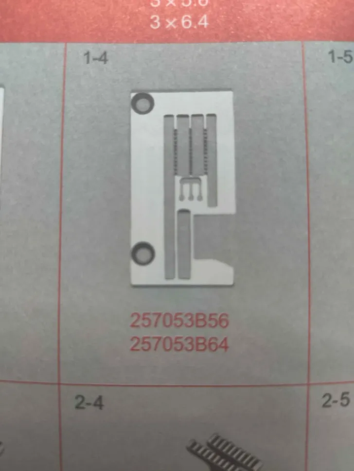 Игольная пластина 257053B56 для плоскошовных машин, Тайвань