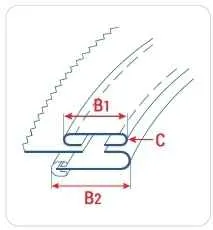Приспособление UMA-118-T 90-60-72 для сложения двух лент с подгибкой краев, пояс женских брюк/джинсов