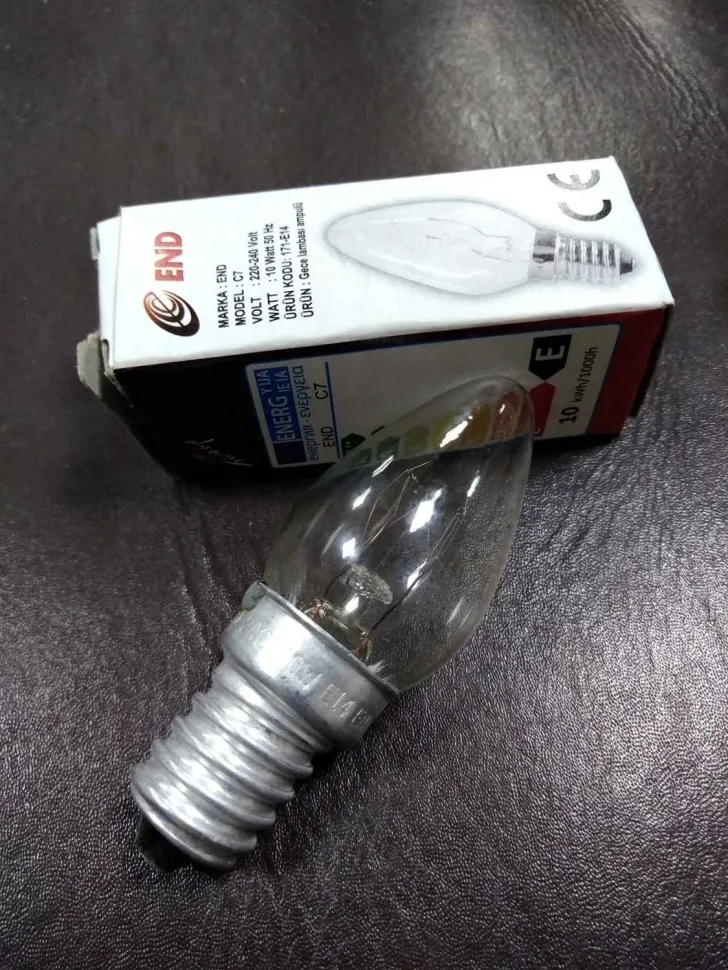 Лампочка C7/171-E14 для бытовых швейных машин, Турция