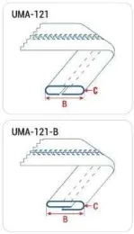Приспособление UMA-121 20/25-10 для сложения ленты или бейки с подгибкой краев, шлевка/лампас
