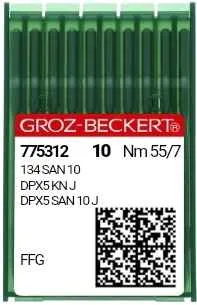 Швейная игла Groz-Beckert 134 SAN 10 FFG №55 для трикотажа
