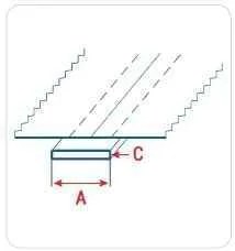 Приспособление UMA-109 8 мм для сложения ленты с подачей снизу ткани без подгибки