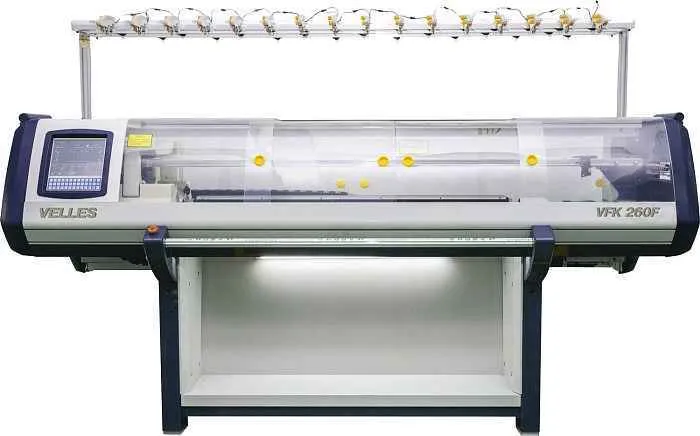 Плосковязальная компьютеризированная двухсистемная машина 12 класса Velles VFK 260F 12G