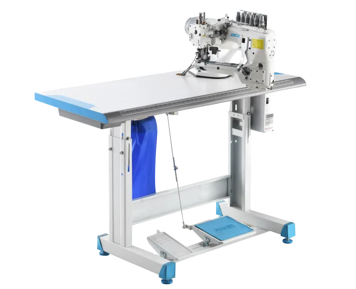 Четырехигольная плоскошовная швейная машина Jack 8740C-460-02-UT-AW2S + отсос обрези