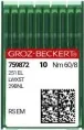 Швейная игла Groz-Beckert 251 EL №60 для потайного стежка