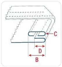 Приспособление UMA-140 19-9-8 для обработки переднего кармана джинсов с подворотом и наложением тесьмы