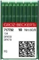 Швейная игла Groz-Beckert 134 FG №60 для трикотажа