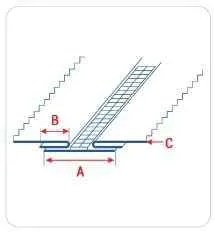 Приспособление UMA-319 20-12 мм для подгибки краев с подачей молнии во внутрь шва, для вшивания молнии