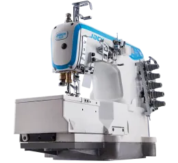 Трехигольная плоскошовная швейная машина Jack W4-D-02BB (6,4 мм) F/H