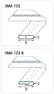 Приспособление UMA-123 20/25-10 для сложения ленты или бейки с подгибкой краев, шлевка/лампас