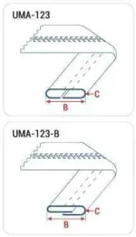 Приспособление UMA-123 20/25-10 для сложения ленты или бейки с подгибкой краев, шлевка/лампас